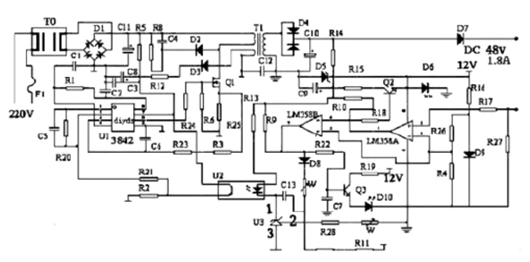 48v電動(dòng)車充電器電路圖