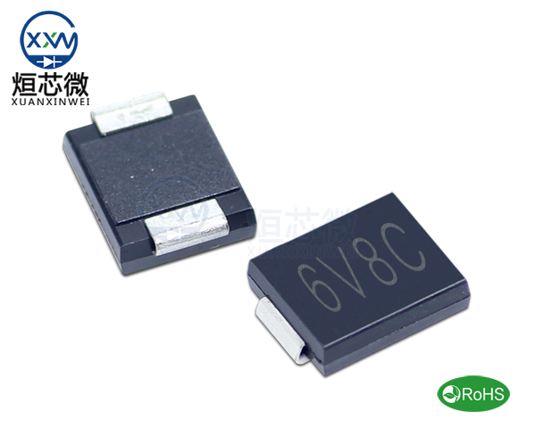 1.5SMC6.8CA參數(shù),TVS二極管1.5SMCJ6.8CA瞬態(tài)抑制二極管